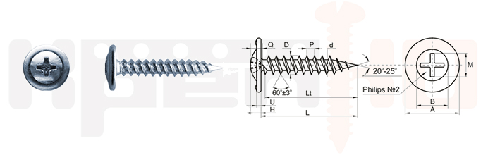Саморезы с пресшайбой для крепления листового металла к металлическим профилям, острые